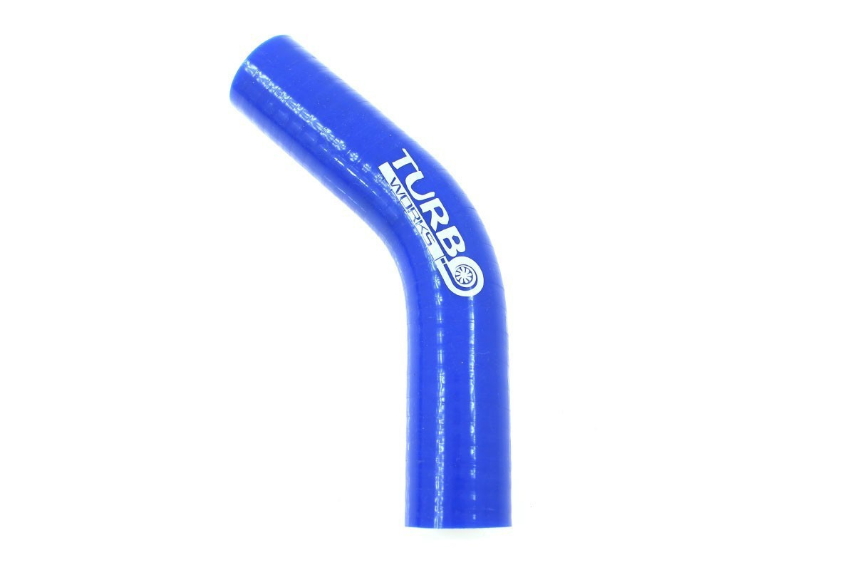 Silikónová hadica - koleno 45° Blue 30 mm XL